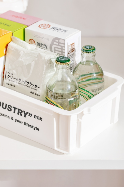 Контейнер IRIS для хранения, с крышкой, 20,5х34,5х11 см, белый