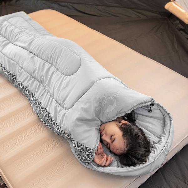 4 Мешок спальный Naturehike Envelope Down L350, (190+30)х75 см, (правый) (ТК: +3C), серый