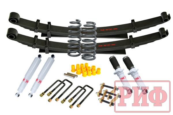 Лифт-комплект РИФ газовый Mitsubishi L200 2015-2023, Fiat Fullback 2016+ жесткий лифт 40 мм